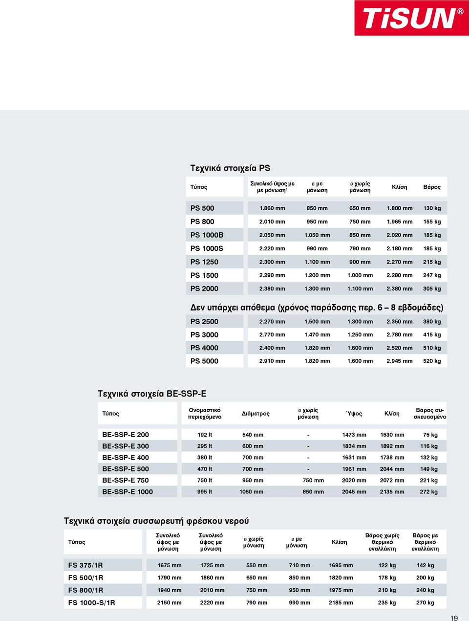 300 mm 1.100 mm 2.380 mm 305 kg Δεν υπάρχει απόθεμα (χρόνος παράδοσης περ. 6 8 εβδομάδες) PS 2500 2.270 mm 1.500 mm 1.300 mm 2.350 mm 380 kg PS 3000 2.770 mm 1.470 mm 1.250 mm 2.