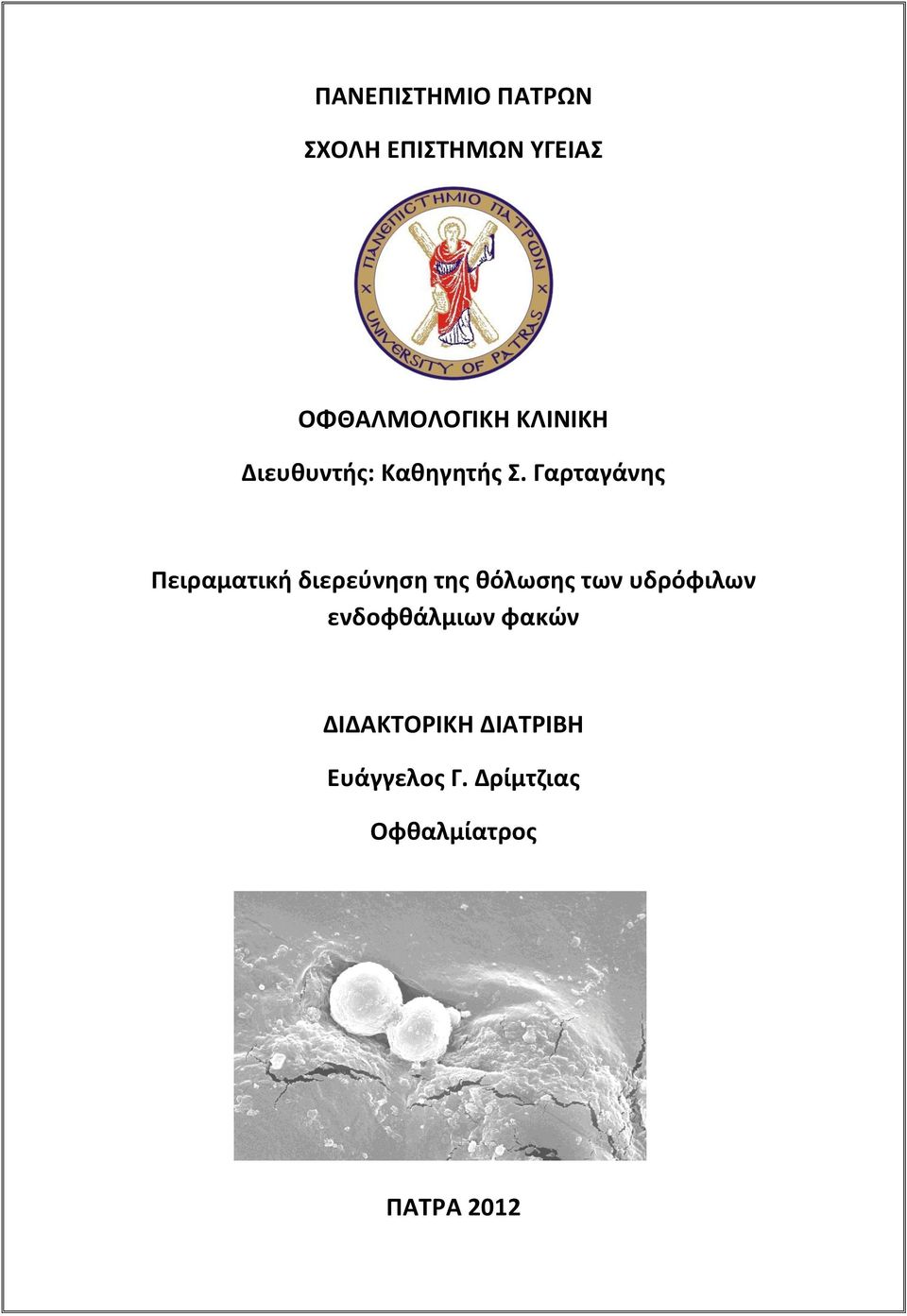 Γαρταγάνης Πειραματική διερεύνηση της θόλωσης των υδρόφιλων