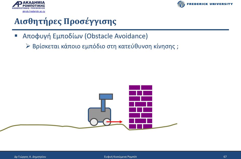 εμπόδιο στη κατεύθυνση κίνησης ; Δρ