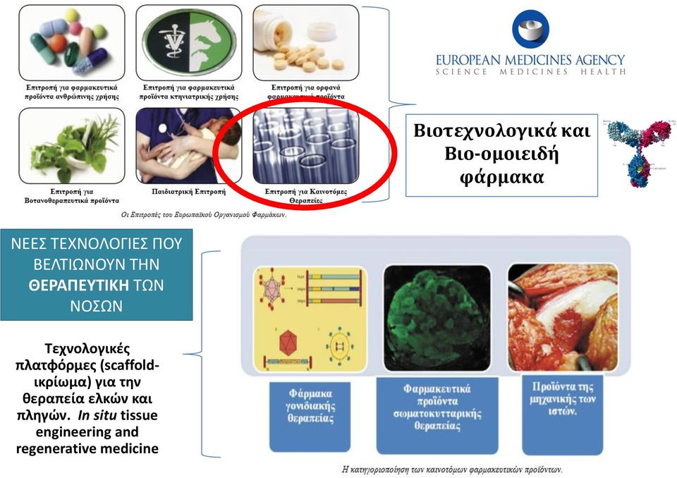 πλατφόρμες (scaffoldικρίωμα) για την θεραπεία ελκών και