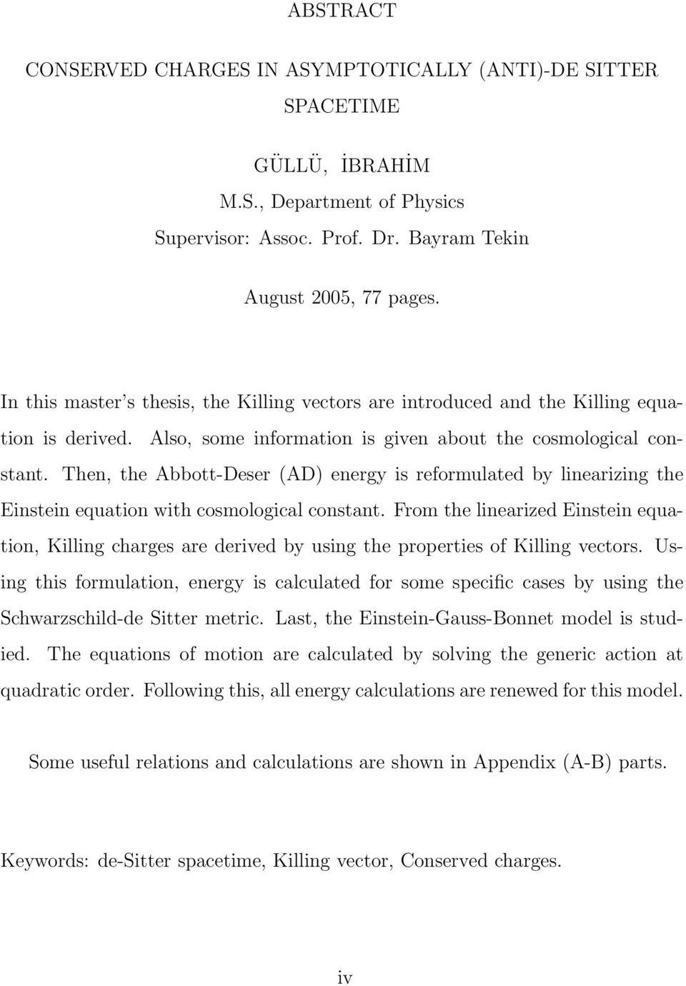 Then, the Abbott-Deser (AD) energy is reformulated by linearizing the Einstein equation with cosmological constant.