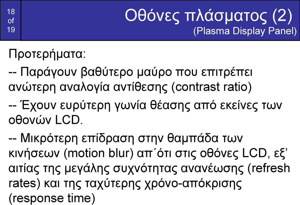 των οθονών LCD.