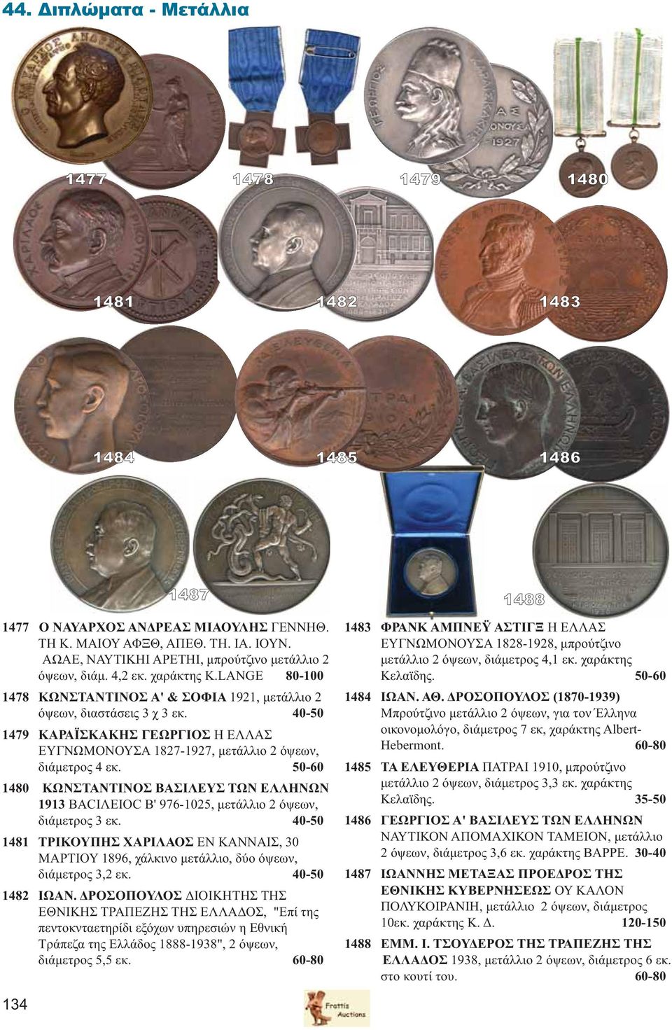 40-50 1479 ΚΑΡΑΪΣΚΑΚΗΣ ΓΕΩΡΓΙΟΣ Η ΕΛΛΑΣ ΕΥΓΝΩΜΟΝΟΥΣΑ 1827-1927, μετάλλιο 2 όψεων, διάμετρος 4 εκ.