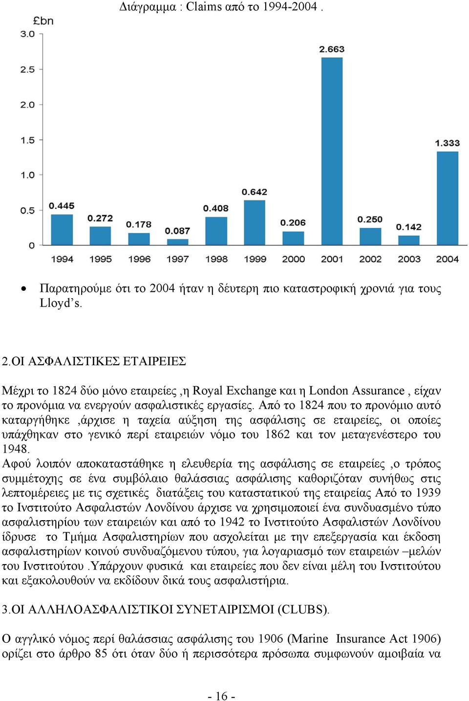 ΟΙ ΑΣΦΑΛΙΣΤΙΚΕΣ ΕΤΑΙΡΕΙΕΣ Μέχρι το 1824 δύο μόνο εταιρείες,η Royal Exchange και η London Assurance, είχαν το προνόμια να ενεργούν ασφαλιστικές εργασίες.