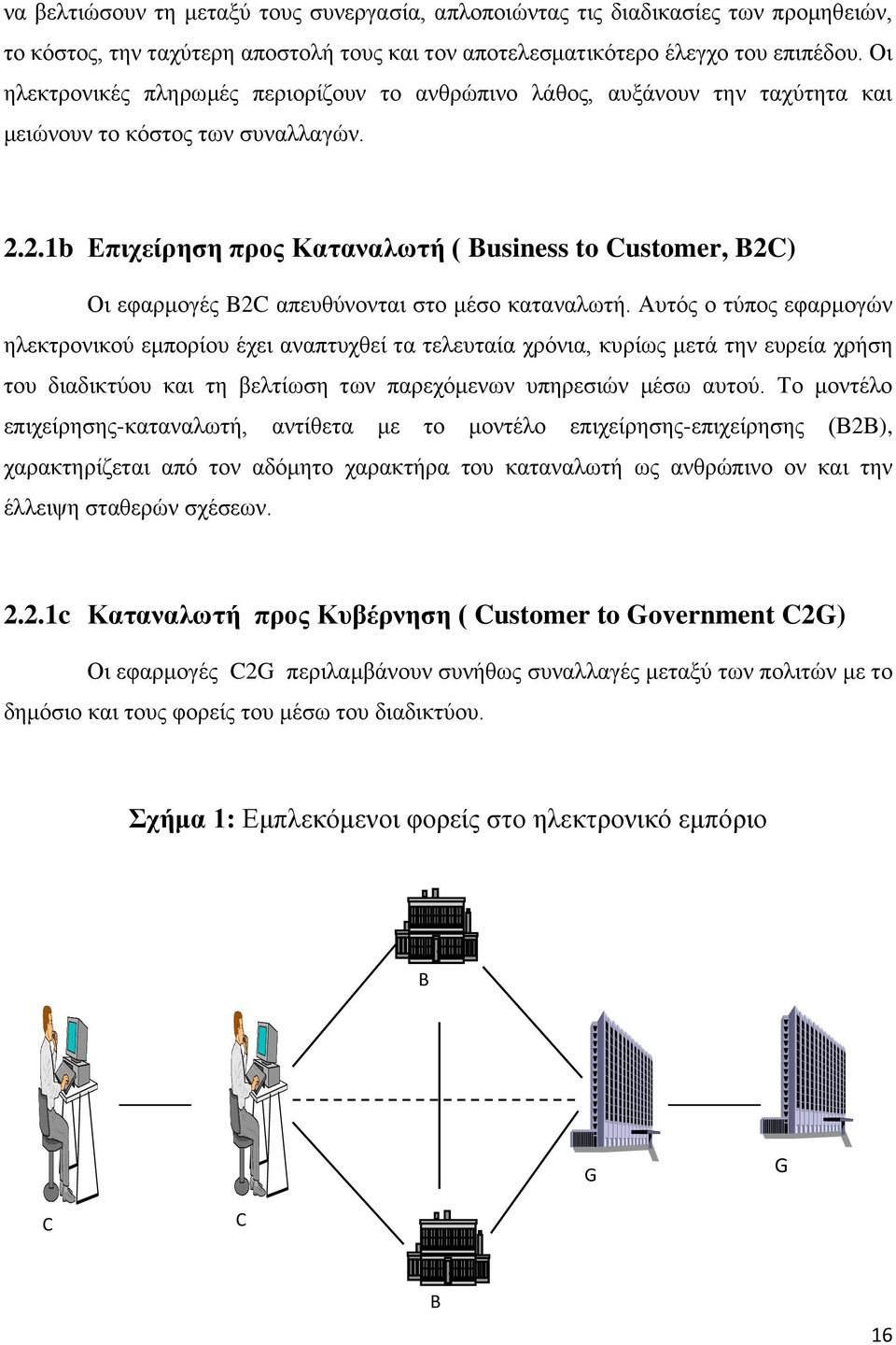 2.1b Επιχείρηση προς Καταναλωτή ( Business to Customer, B2C) Οι εφαρμογές B2C απευθύνονται στο μέσο καταναλωτή.