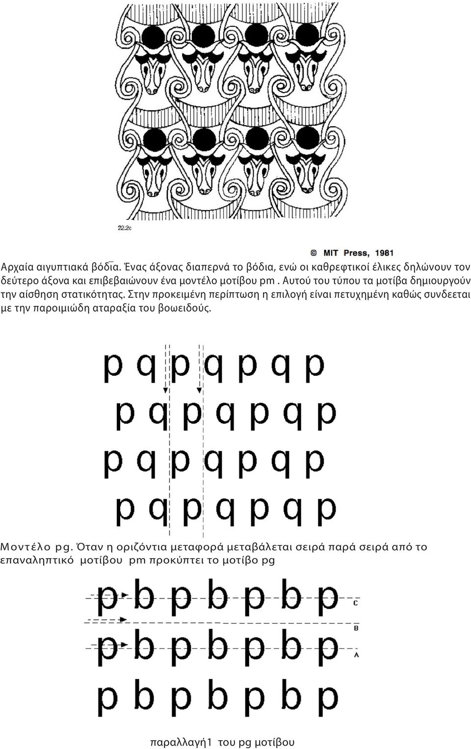 μοτίβου pm. Αυτού του τύπου τα μοτίβα δημιουργούν την αίσθηση στατικότητας.
