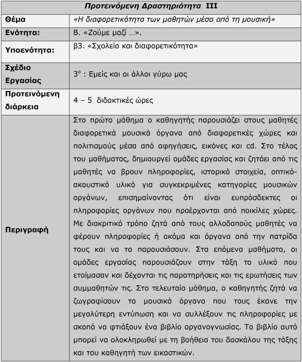 πολιτισμούς μέσα από αφηγήσεις, εικόνες και cd.