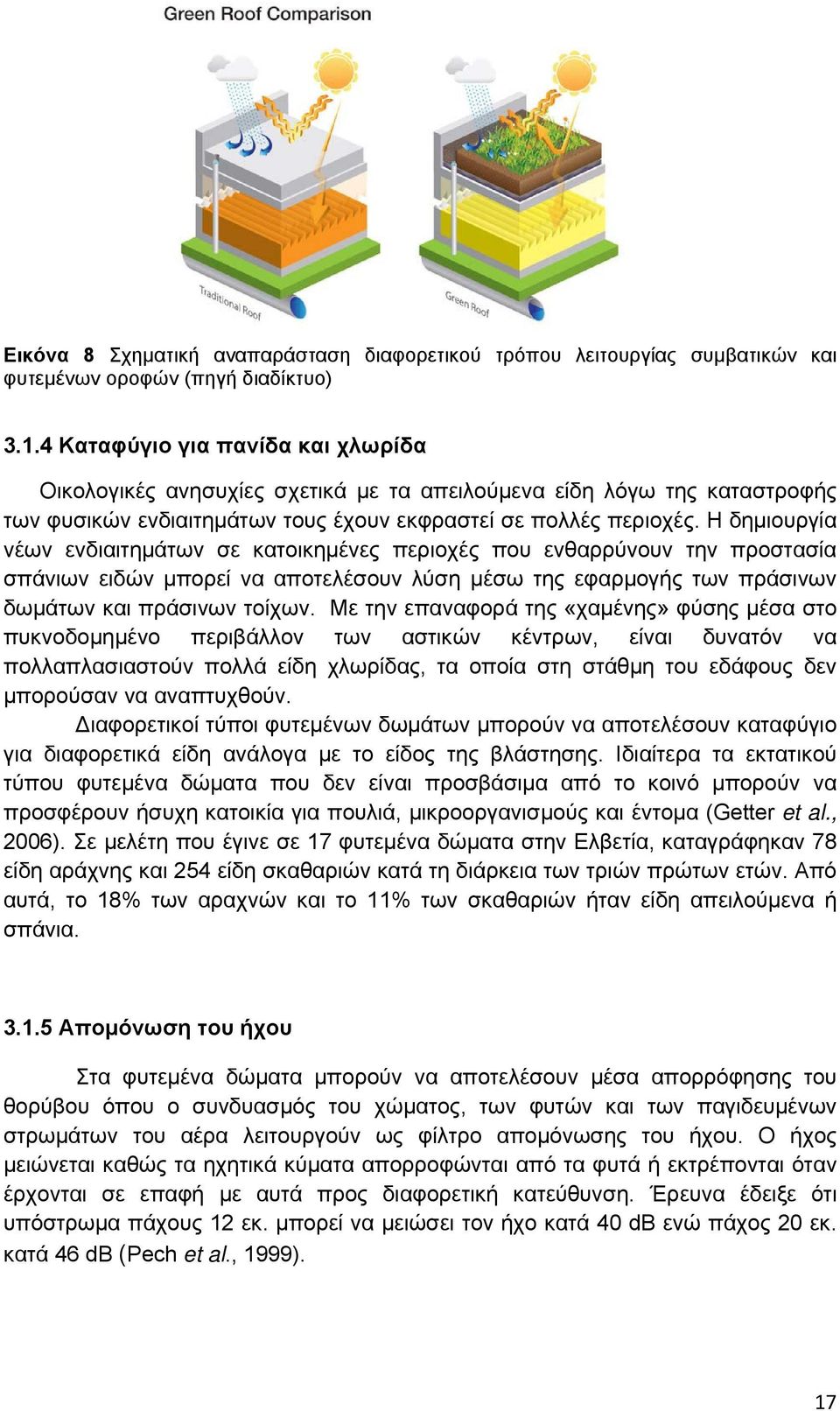 Η δημιουργία νέων ενδιαιτημάτων σε κατοικημένες περιοχές που ενθαρρύνουν την προστασία σπάνιων ειδών μπορεί να αποτελέσουν λύση μέσω της εφαρμογής των πράσινων δωμάτων και πράσινων τοίχων.