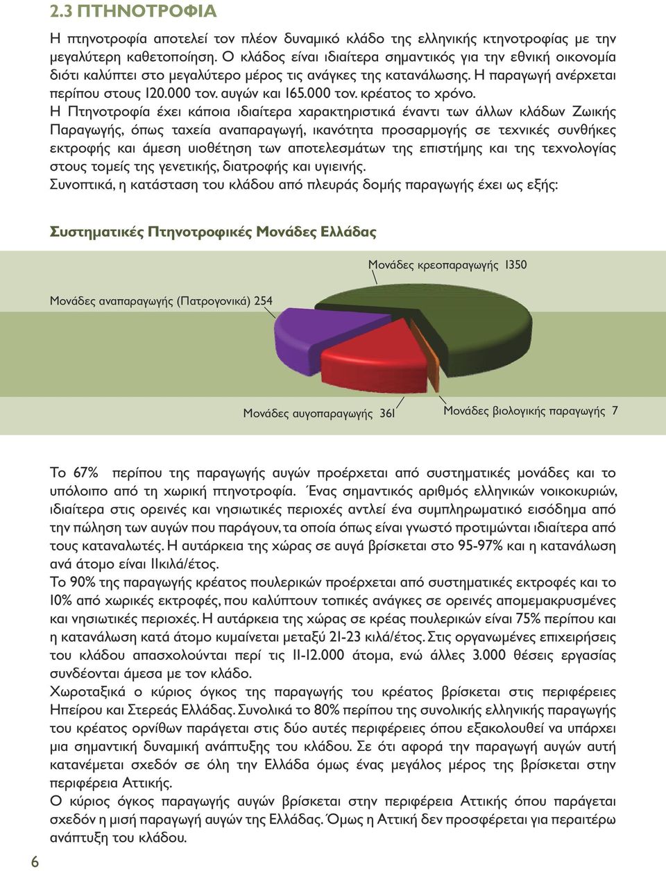 Η Πτηνοτροφία έχει κάποια ιδιαίτερα χαρακτηριστικά έναντι των άλλων κλάδων Ζωικής Παραγωγής, όπως ταχεία αναπαραγωγή, ικανότητα προσαρμογής σε τεχνικές συνθήκες εκτροφής και άμεση υιοθέτηση των