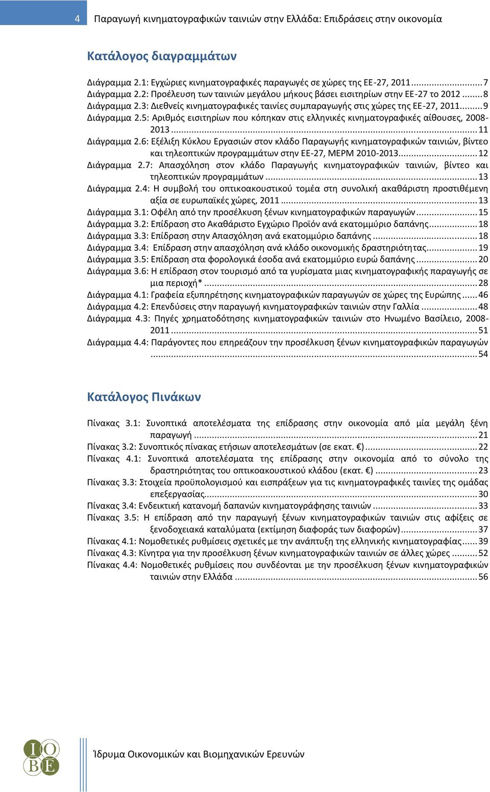 5: Αριθμός εισιτηρίων που κόπηκαν στις ελληνικές κινηματογραφικές αίθουσες, 2008-2013... 11 Διάγραμμα 2.