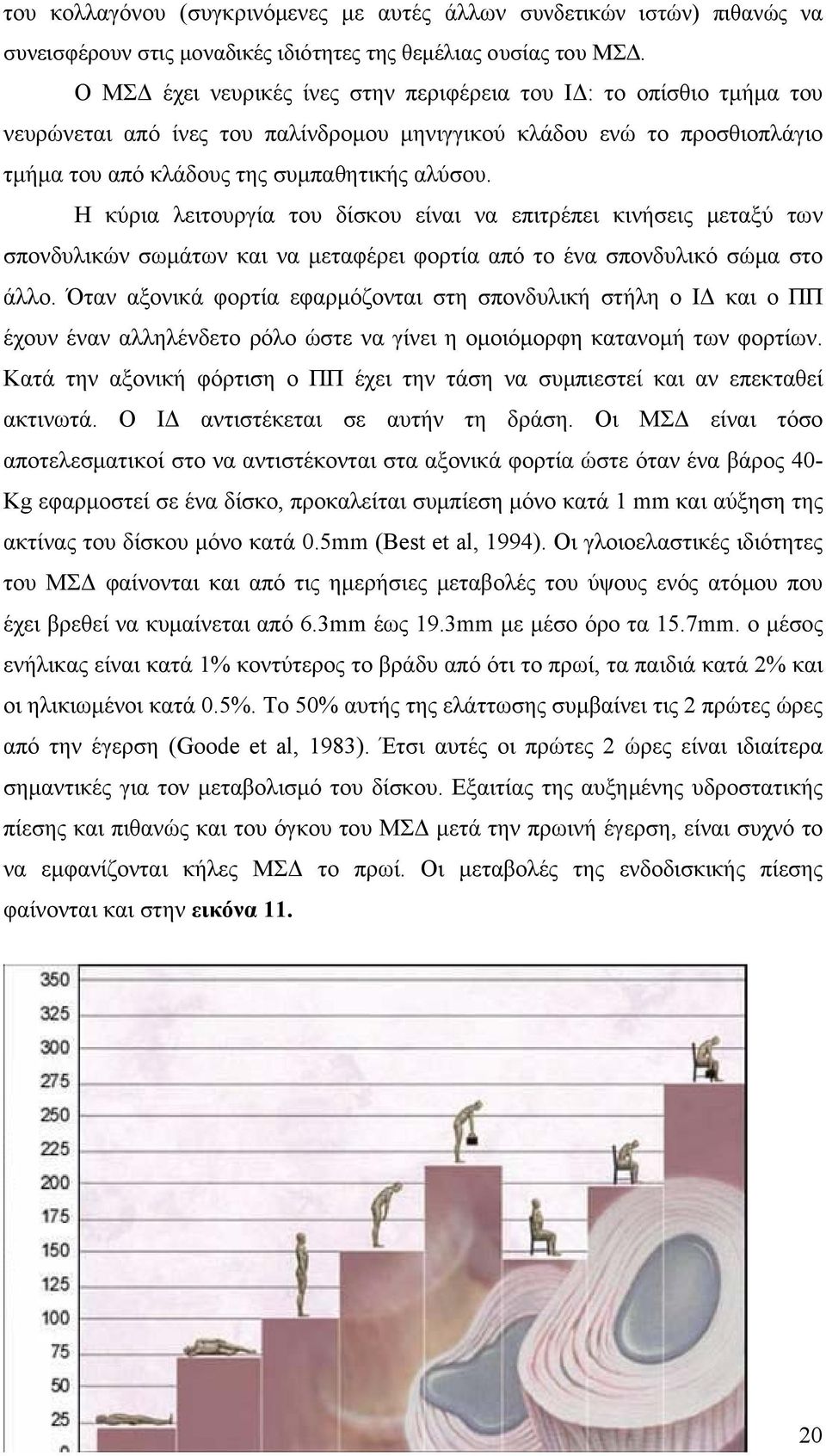 Η κύρια λειτουργία του δίσκου είναι να επιτρέπει κινήσεις μεταξύ των σπονδυλικών σωμάτων και να μεταφέρει φορτία από το ένα σπονδυλικό σώμα στο άλλο.