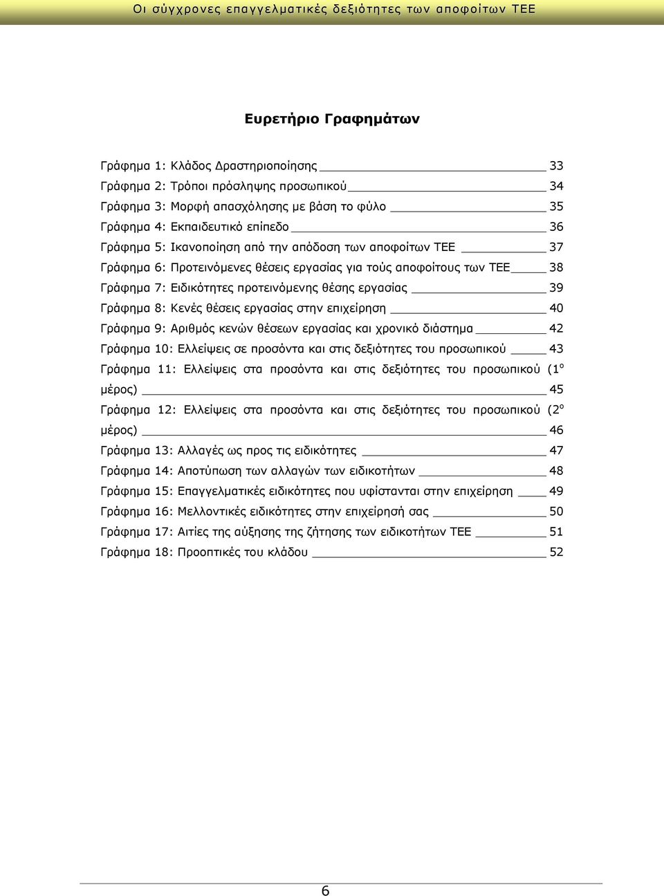 εργασίας στην επιχείρηση 40 Γράφημα 9: Αριθμός κενών θέσεων εργασίας και χρονικό διάστημα 42 Γράφημα 10: Ελλείψεις σε προσόντα και στις δεξιότητες του προσωπικού 43 Γράφημα 11: Ελλείψεις στα προσόντα