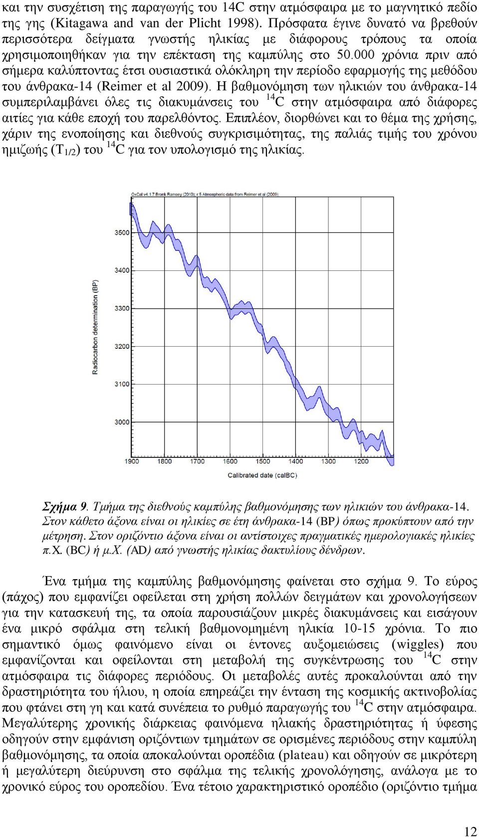 000 χρόνια πριν από σήμερα καλύπτοντας έτσι ουσιαστικά ολόκληρη την περίοδο εφαρμογής της μεθόδου του άνθρακα-14 (Reimer et al 2009).