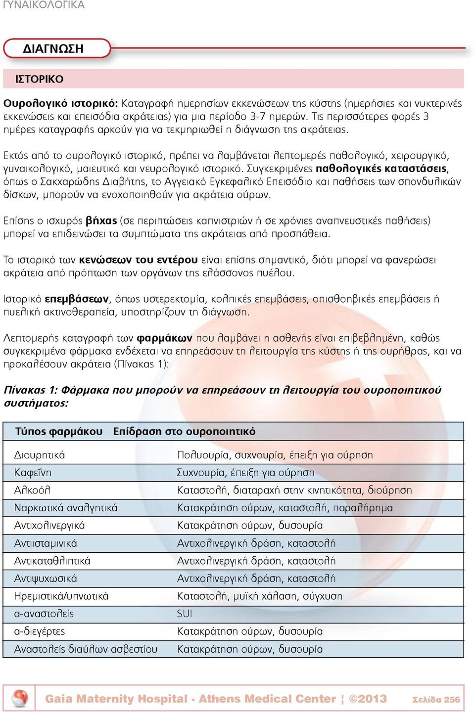 Εκτός από το ουρολογικό ιστορικό, πρέπει να λαμβάνεται λεπτομερές παθολογικό, χειρουργικό, γυναικολογικό, μαιευτικό και νευρολογικό ιστορικό.