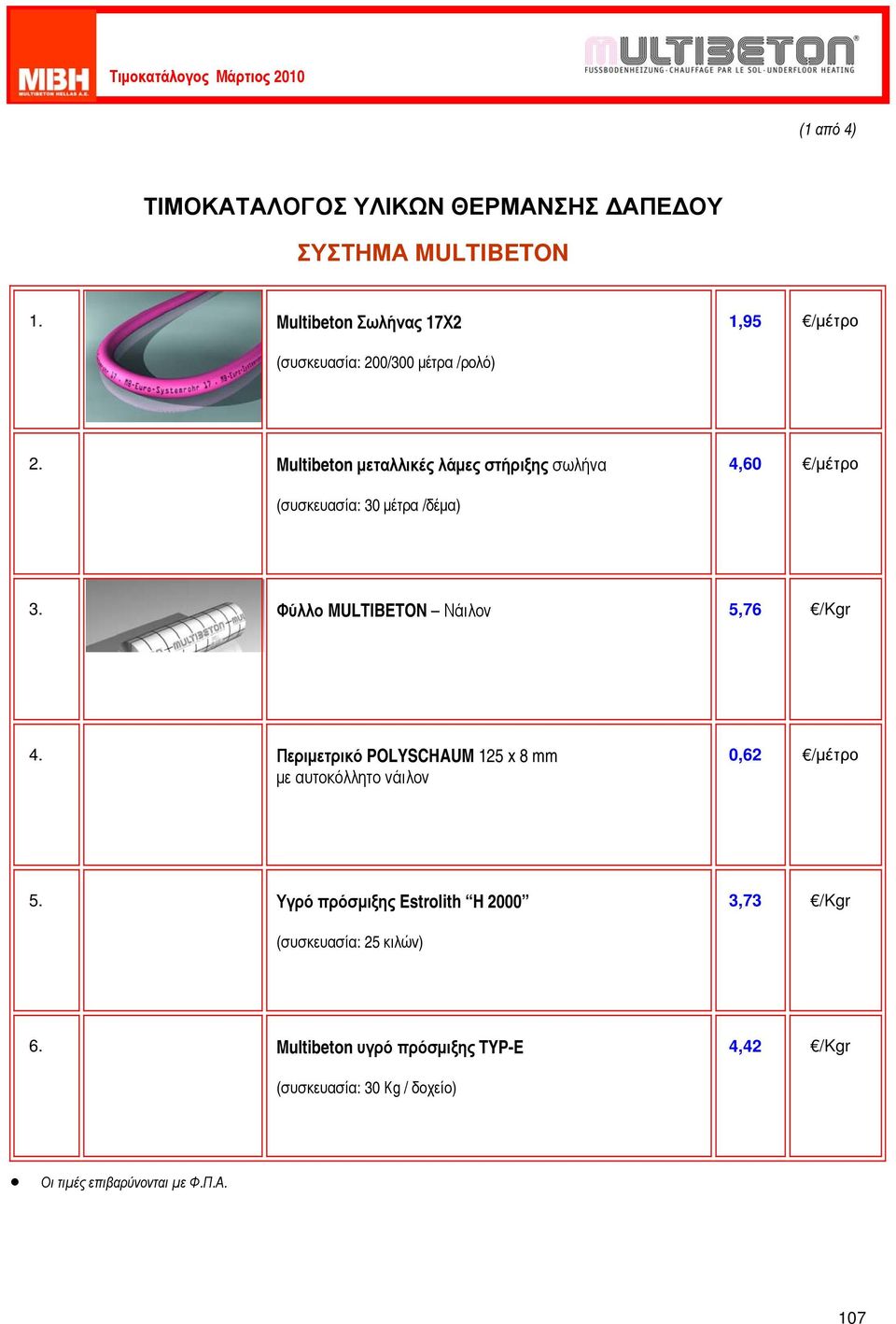 Multibeton μεταλλικές λάμες στήριξης σωλήνα 4,60 /μέτρο (συσκευασία: 30 μέτρα /δέμα) 3.