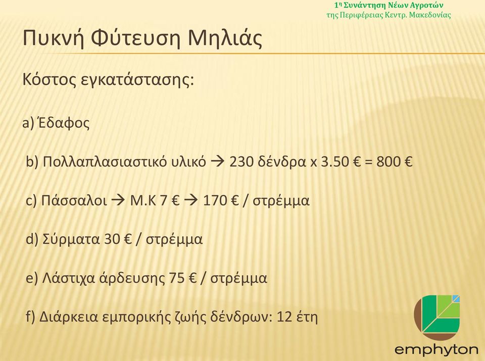 50 = 800 c) Πάσσαλοι Μ.