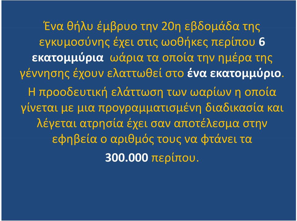 Η προοδευτική ελάττωση των ωαρίων η οποία γίνεται με μια προγραμματισμένη διαδικασία και