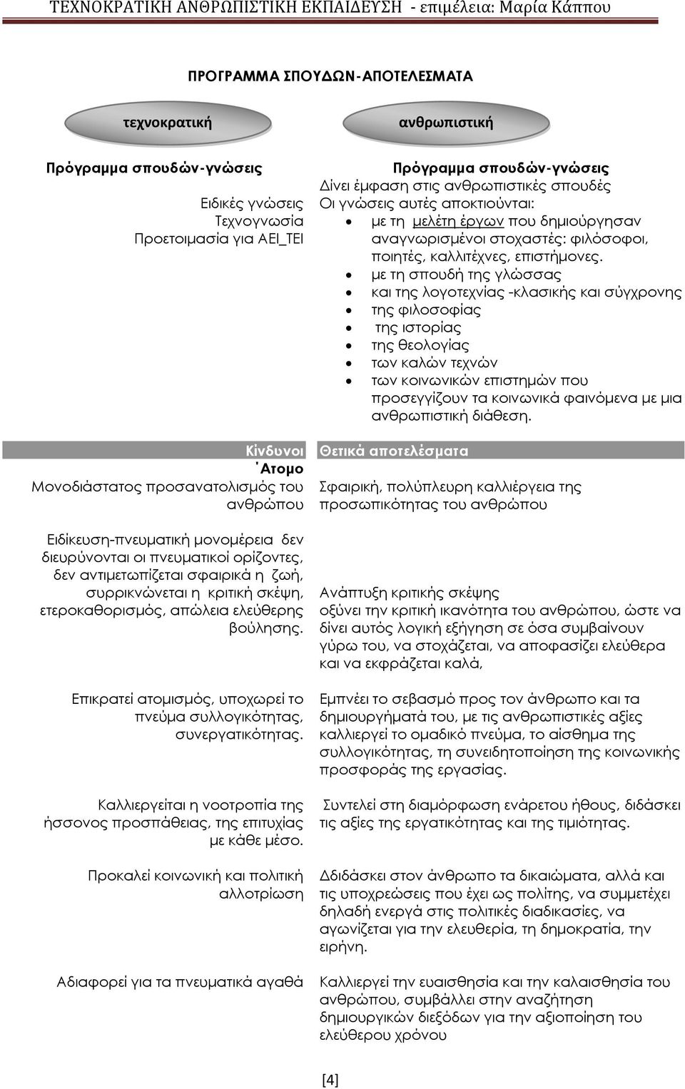 Επικρατεί ατομισμός, υποχωρεί το πνεύμα συλλογικότητας, συνεργατικότητας. Καλλιεργείται η νοοτροπία της ήσσονος προσπάθειας, της επιτυχίας με κάθε μέσο.