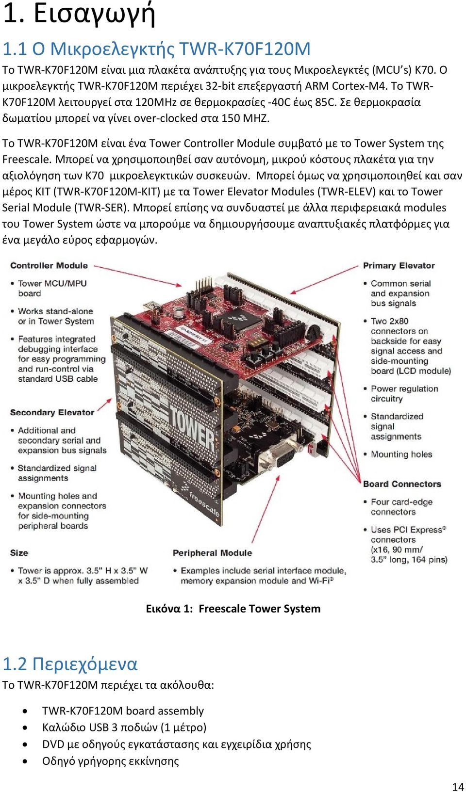 Το TWR-K7F12M είναι ένα Tower Controller Module συμβατό με το Tower System της Freescale.