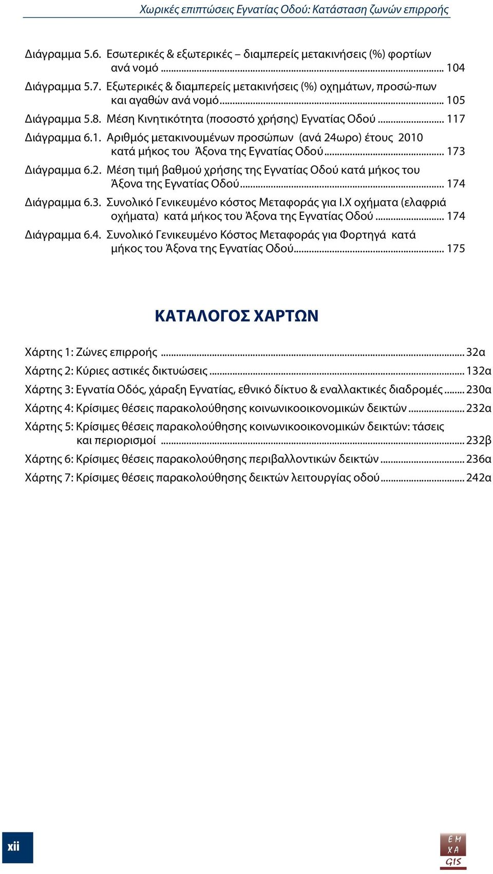 .. 173 ιάγραμμα 6.2. Μέση τιμή βαθμού χρήσης της Εγνατίας Οδού κατά μήκος του Άξονα της Εγνατίας Οδού... 174 ιάγραμμα 6.3. Συνολικό Γενικευμένο κόστος Μεταφοράς για Ι.