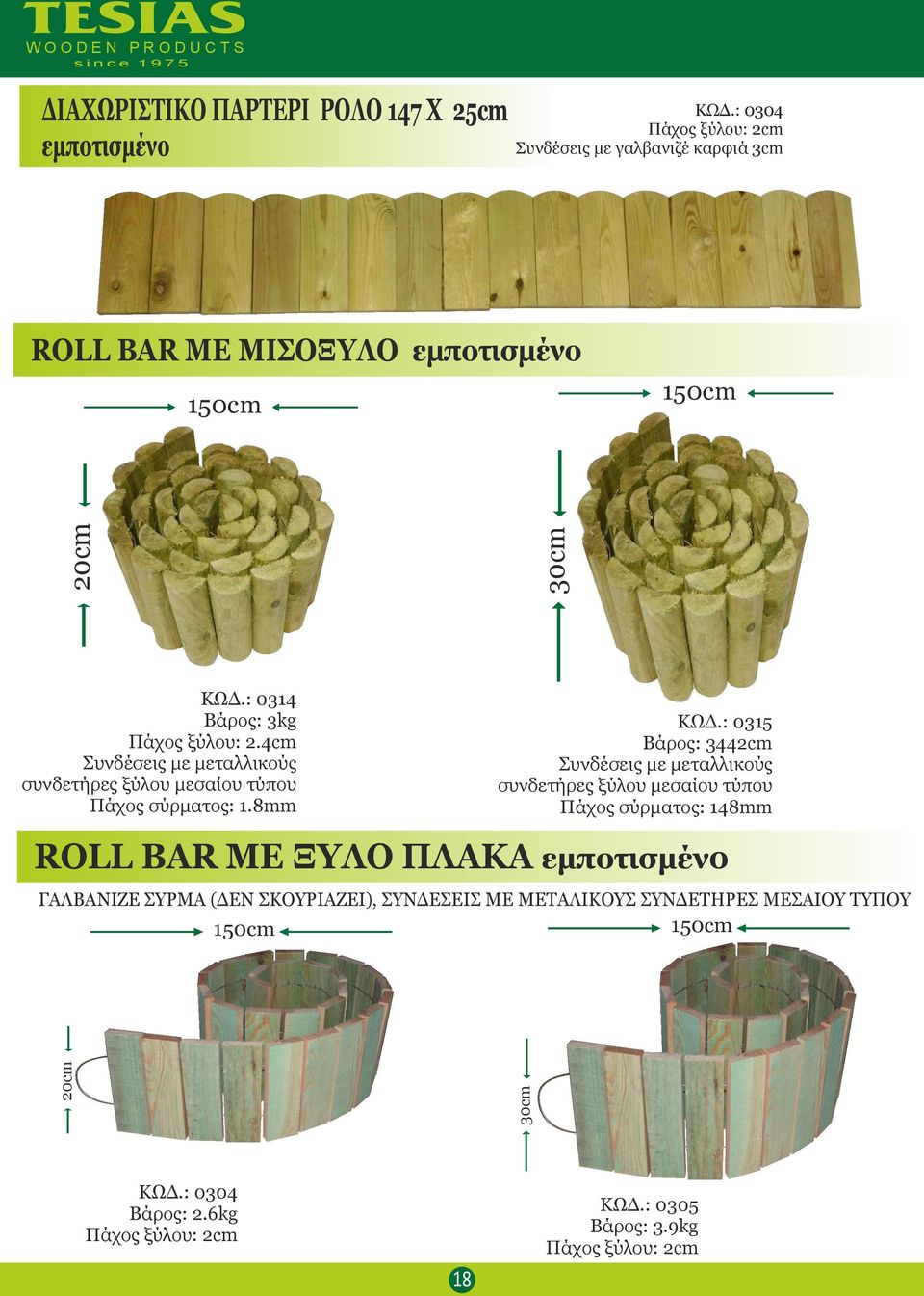 4cm Συνδέσεις με μεταλλικούς συνδετήρες ξύλου μεσαίου τύπου Πάχος σύρματος: 1.8mm ΚΩΔ.