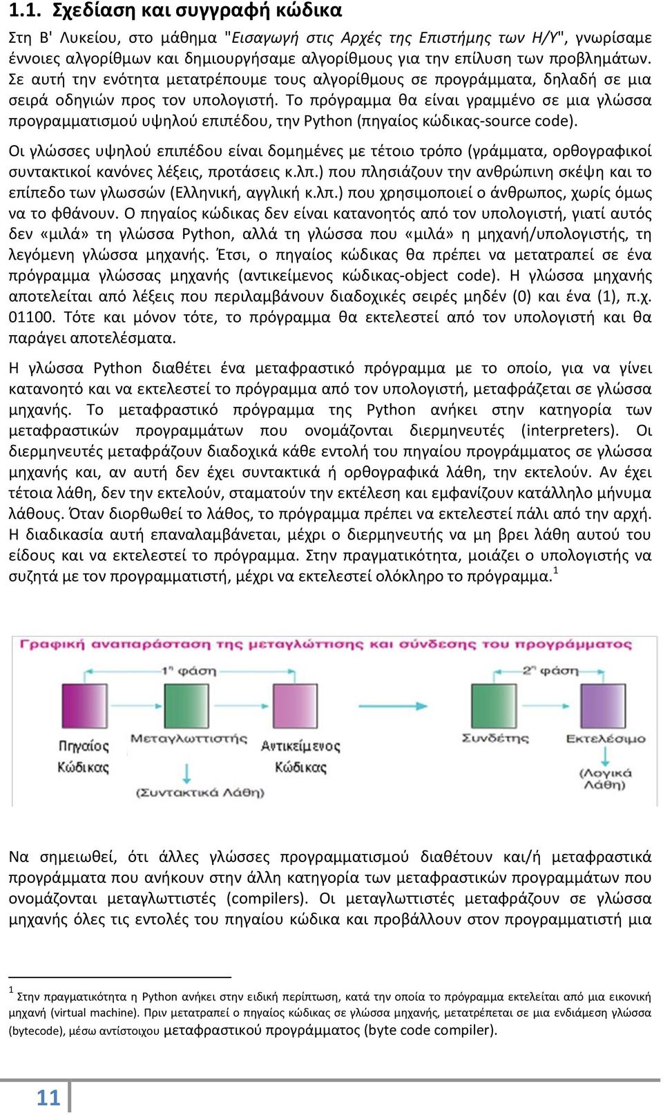 Το πρόγραμμα θα είναι γραμμένο σε μια γλώσσα προγραμματισμού υψηλού επιπέδου, την Python (πηγαίος κώδικας-source code).