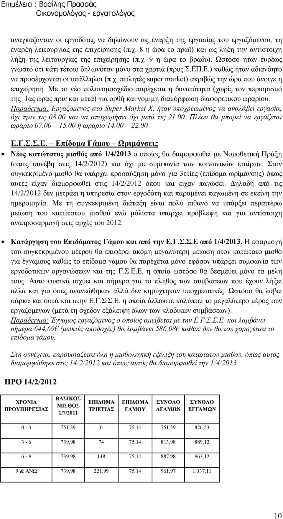 Με το νέο πολυνοµοσχέδιο παρέχεται η δυνατότητα (χωρίς τον περιορισµό της 1ας ώρας πριν και µετά) για ορθή και νόµιµη διαµόρφωση διαφορετικού ωραρίου.