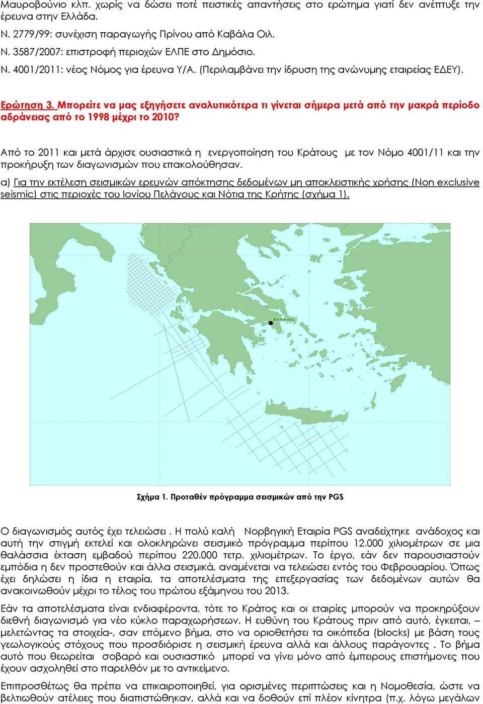 Μπορείτε να μας εξηγήσετε αναλυτικότερα τι γίνεται σήμερα μετά από την μακρά περίοδο αδράνειας από το 1998 μέχρι το 2010?