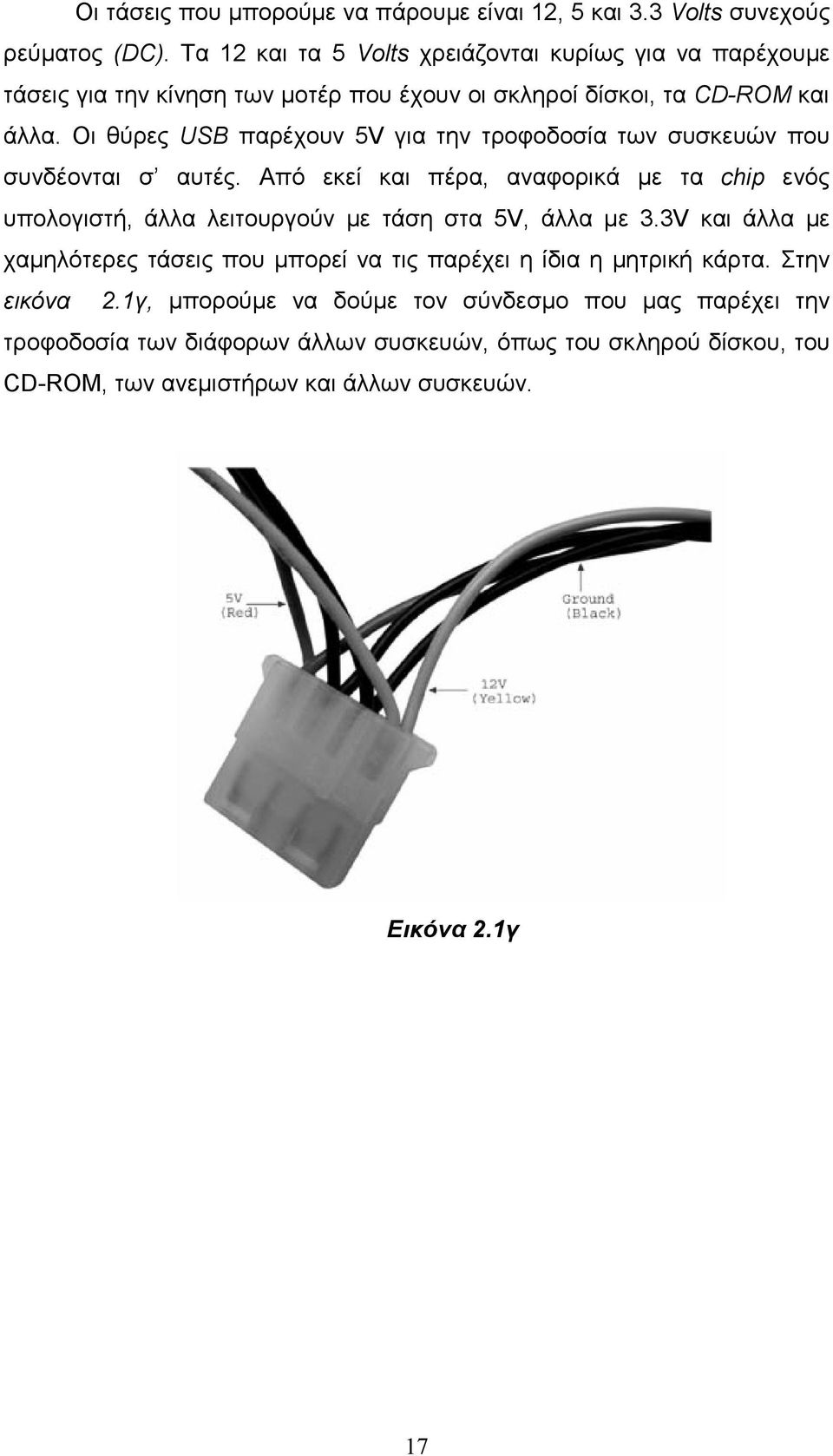 Οι θύρες USB παρέχουν 5V για την τροφοδοσία των συσκευών που συνδέονται σ αυτές.