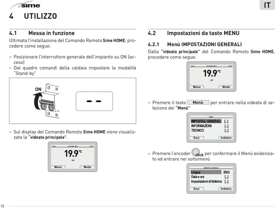 impostare la modalità Stand-by 4.2 