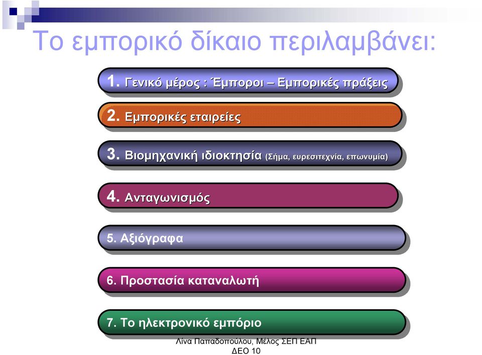 2. Εμπορικές εταιρείες 3.