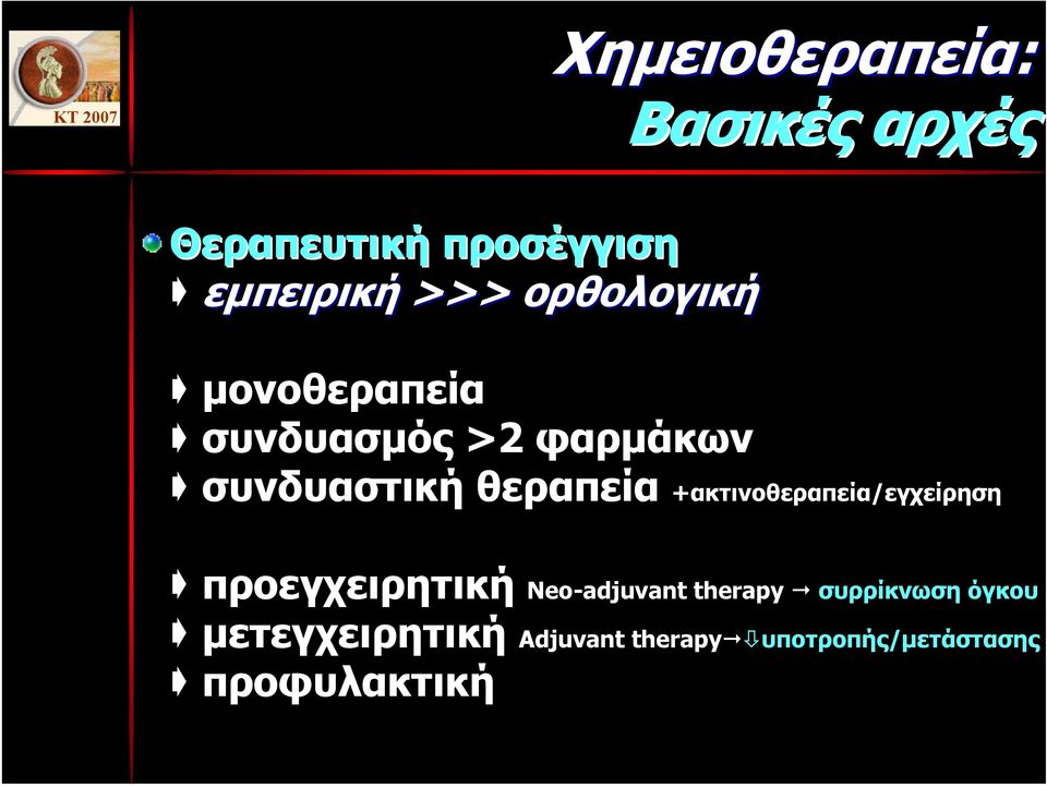 +ακτινοθεραπεία/εγχείρηση προεγχειρητική Neo-adjuvant therapy