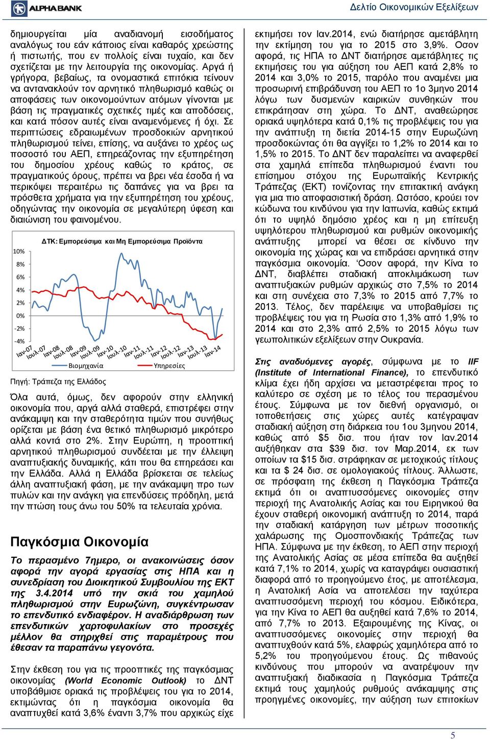 αποδόσεις, και κατά πόσον αυτές είναι αναμενόμενες ή όχι.