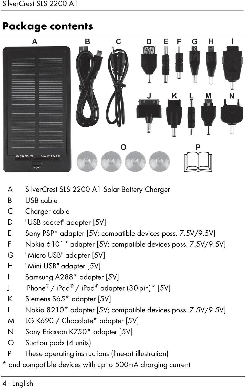 5V] F Nokia 6101* adapter [5V; compatible devices poss.