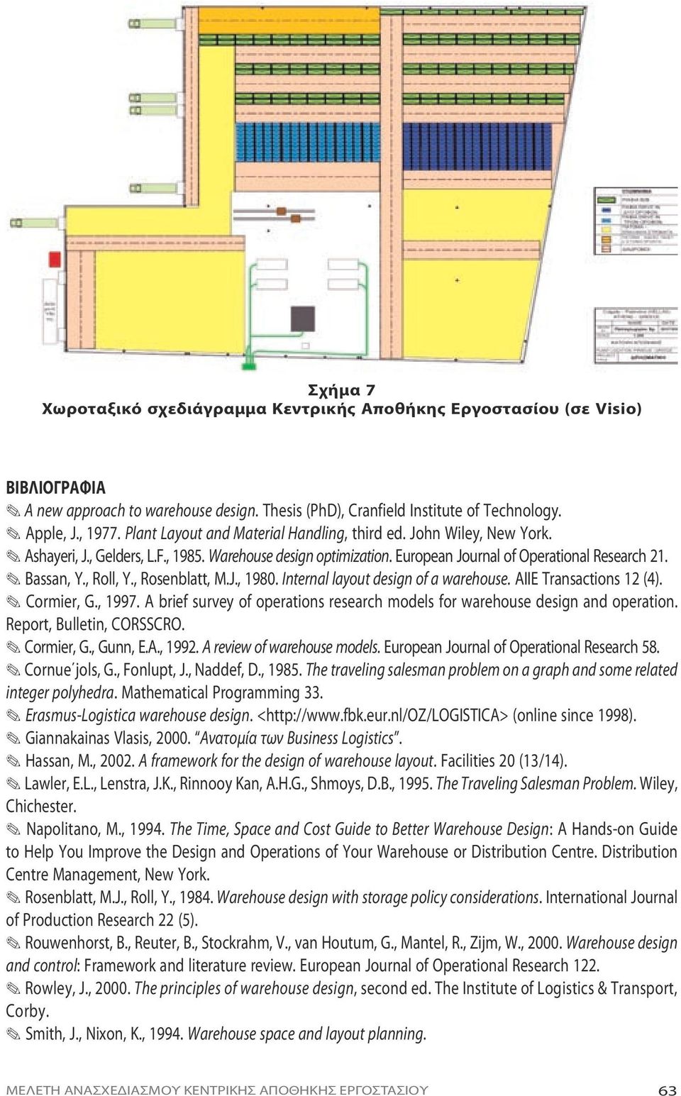 , Rosenblatt, M.J., 1980. Internal layout design of a warehouse. AIIE Transactions 12 (4). Cormier, G., 1997. A brief survey of operations research models for warehouse design and operation.