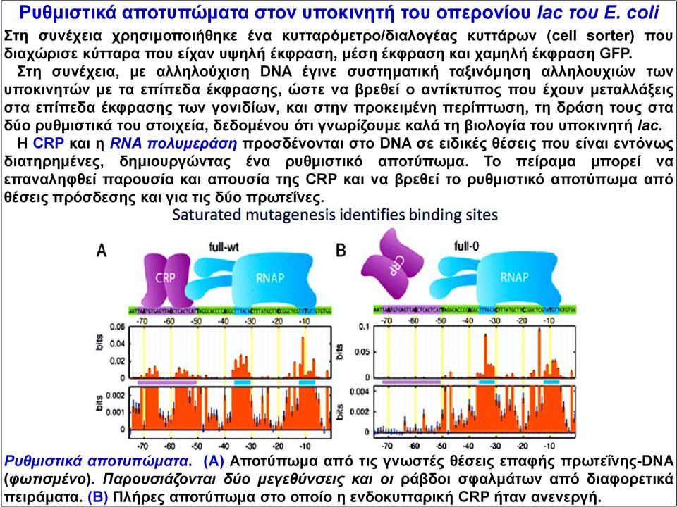 Στη συνέχεια, με αλληλούχιση DNA έγινε συστηματική ταξινόμηση αλληλουχιών των υποκινητών με τα επίπεδα έκφρασης, ώστε να βρεθεί ο αντίκτυπος που έχουν μεταλλάξεις στα επίπεδα έκφρασης των γονιδίων,