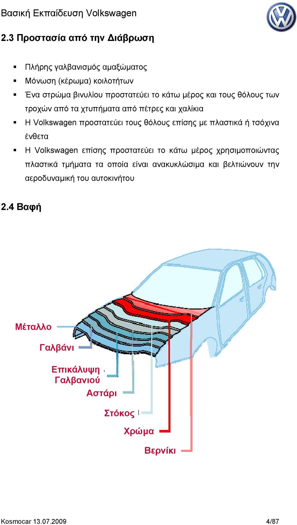 τσόχινα ένθετα Η Volkswagen επίσης προστατεύει το κάτω μέρος χρησιμοποιώντας πλαστικά τμήματα τα οποία είναι ανακυκλώσιμα και