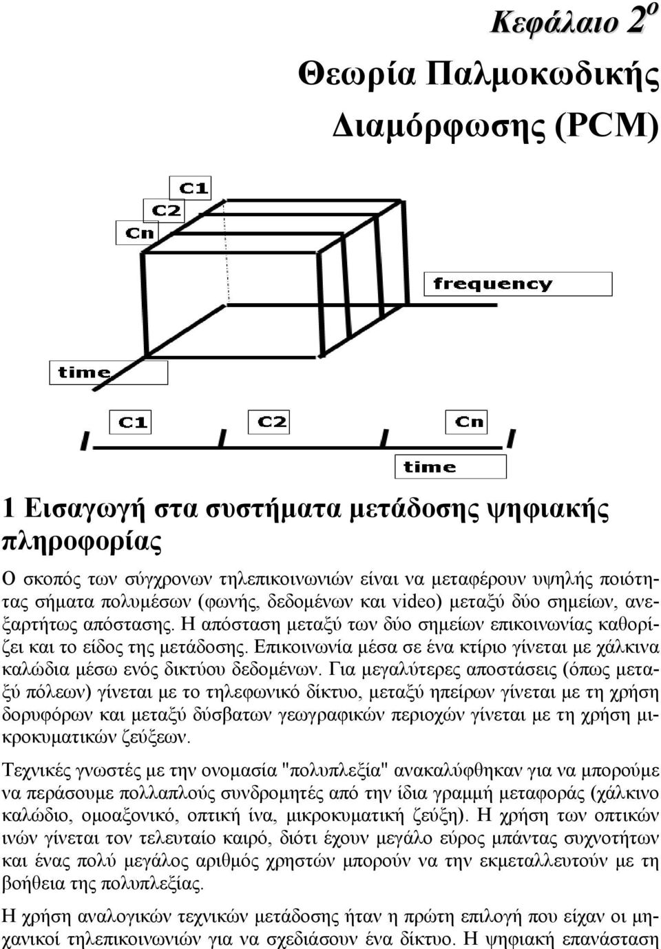 Επικοινωνία μέσα σε ένα κτίριο γίνεται με χάλκινα καλώδια μέσω ενός δικτύου δεδομένων.