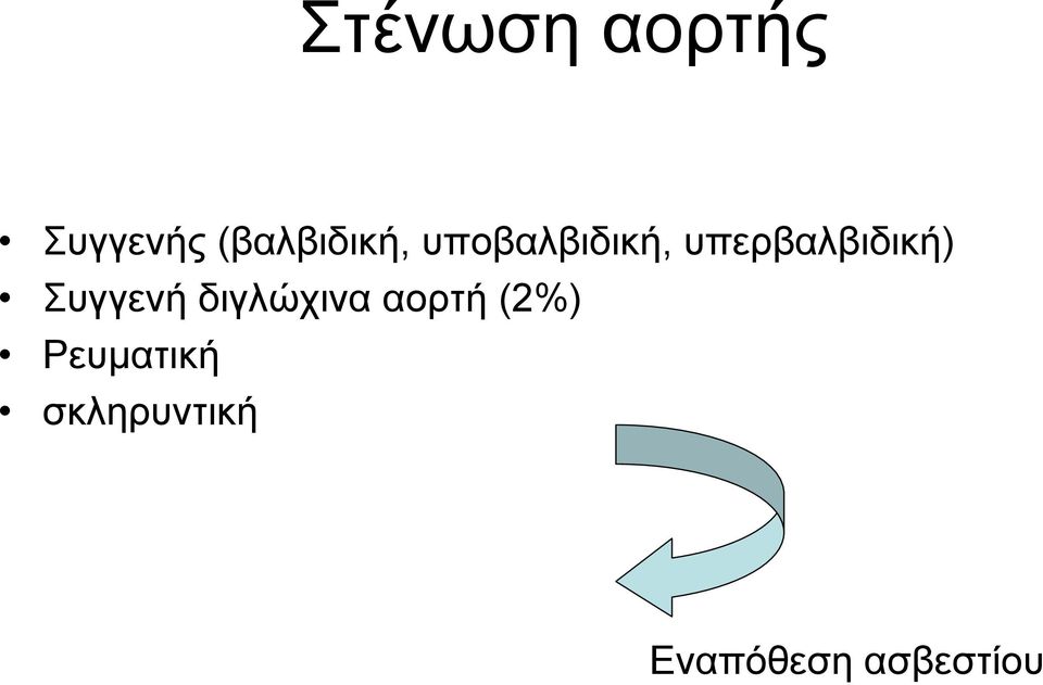 υπερβαλβιδική) Συγγενή διγλώχινα