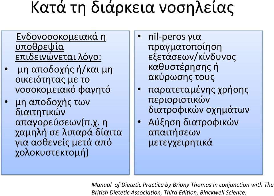 ς των διαιτητικών απαγορεύσεων(π.χ.