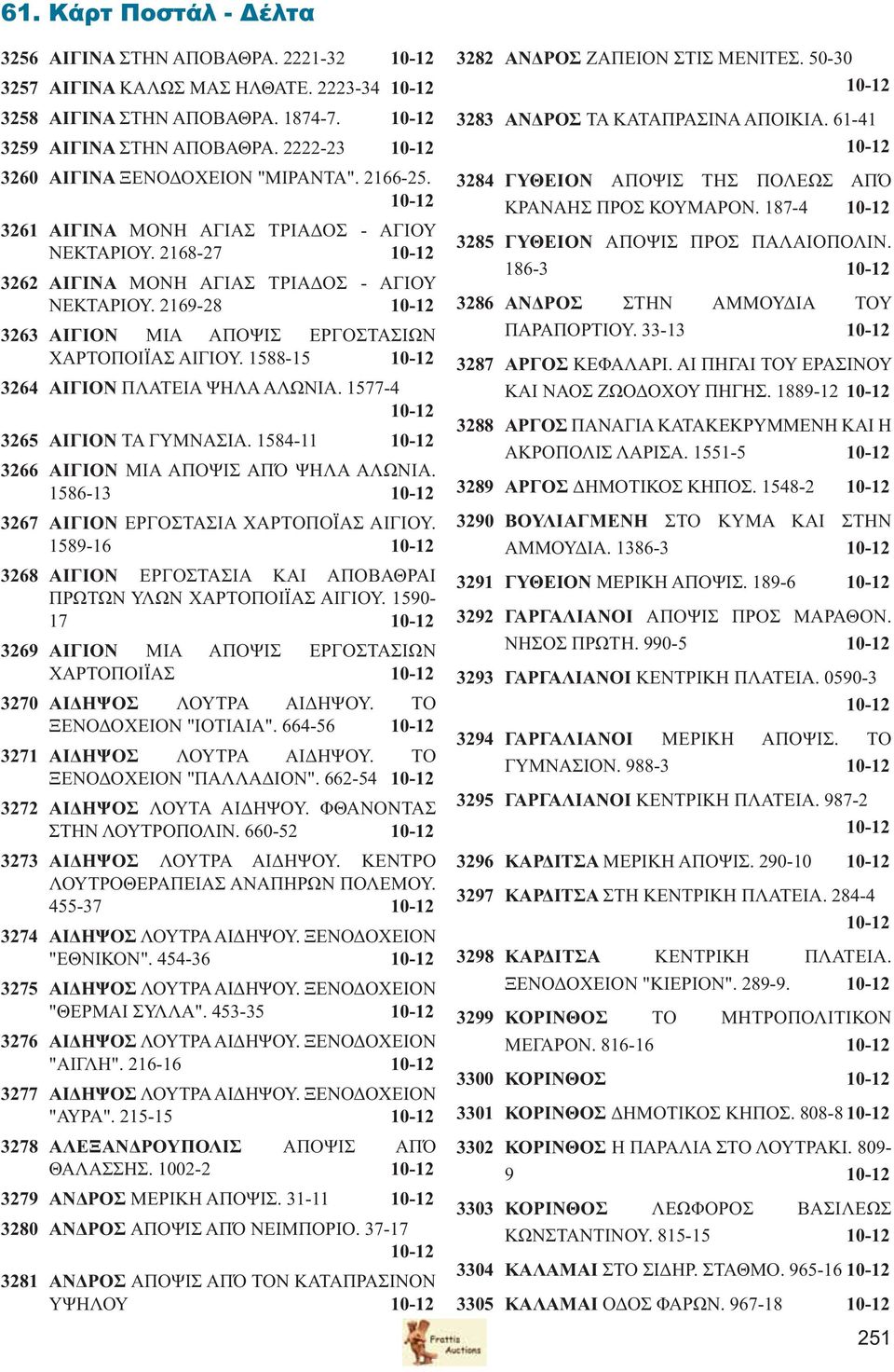 1588-15 3264 ΑΙΓΙΟΝ ΠΛΑΤΕΙΑ ΨΗΛΑ ΑΛΩΝΙΑ. 1577-4 3265 ΑΙΓΙΟΝ ΤΑ ΓΥΜΝΑΣΙΑ. 1584-11 3266 ΑΙΓΙΟΝ ΜΙΑ ΑΠΟΨΙΣ ΑΠΌ ΨΗΛΑ ΑΛΩΝΙΑ. 1586-13 3267 ΑΙΓΙΟΝ ΕΡΓΟΣΤΑΣΙΑ ΧΑΡΤΟΠΟΪΑΣ ΑΙΓΙΟΥ.