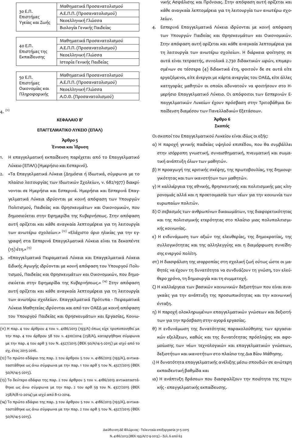 Στην απόφαση αυτή ορίζεται και κάθε αναγκαία λεπτομέρεια για τη λειτουργία των ανωτέρω σχολείων. 4.