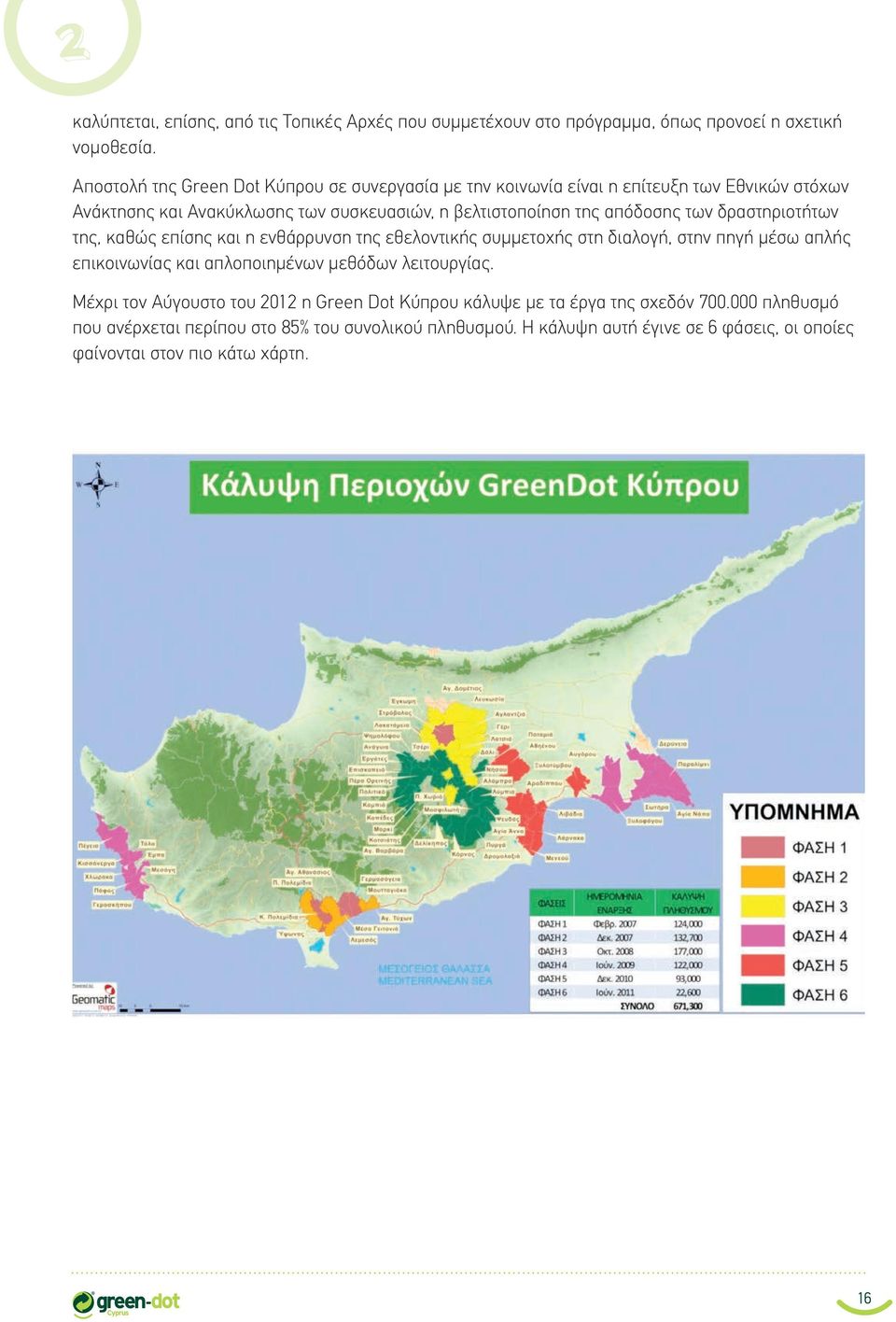 απόδοσης των δραστηριοτήτων της, καθώς επίσης και η ενθάρρυνση της εθελοντικής συμμετοχής στη διαλογή, στην πηγή μέσω απλής επικοινωνίας και απλοποιημένων μεθόδων