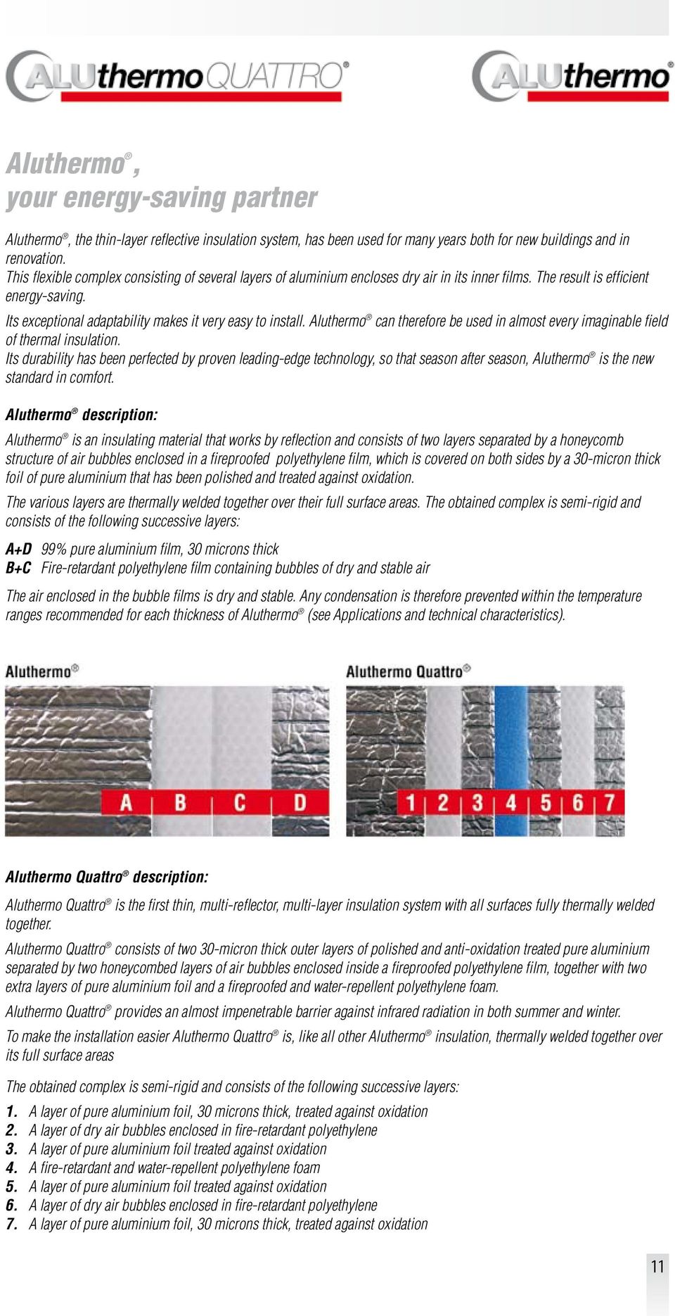 Aluthermo can therefore be used in almost every imaginable field of thermal insulation.