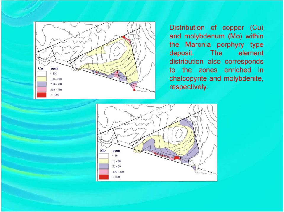 The element distribution also corresponds to the