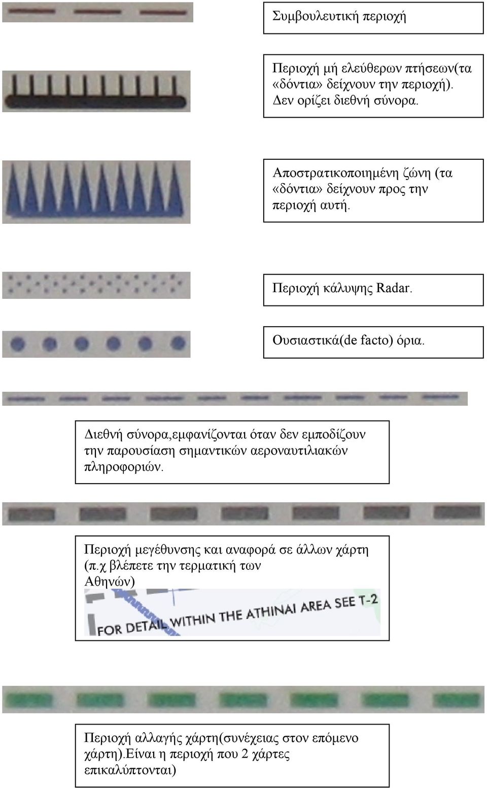 Διεθνή σύνορα,εμφανίζονται όταν δεν εμποδίζουν την παρουσίαση σημαντικών αεροναυτιλιακών πληροφοριών.