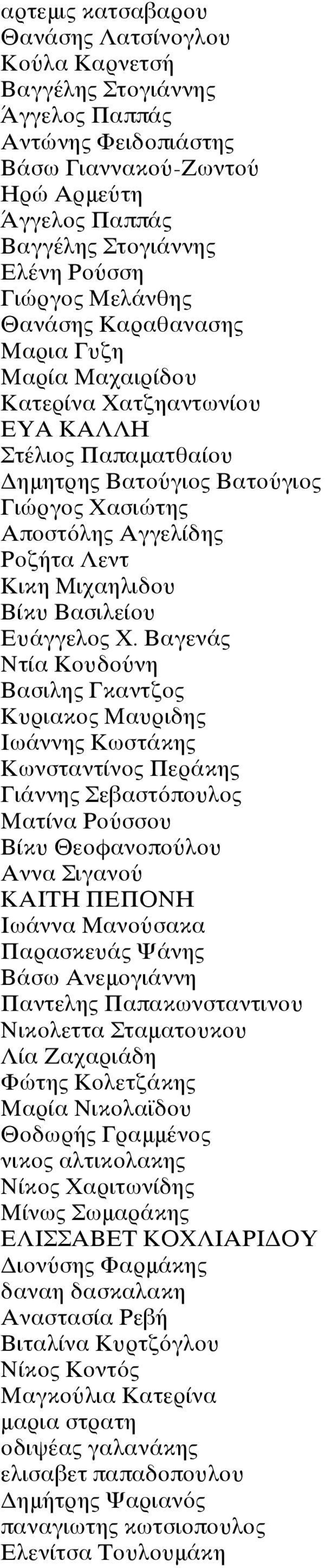 Κικη Μιχαηλιδου Βίκυ Βασιλείου Ευάγγελος Χ.