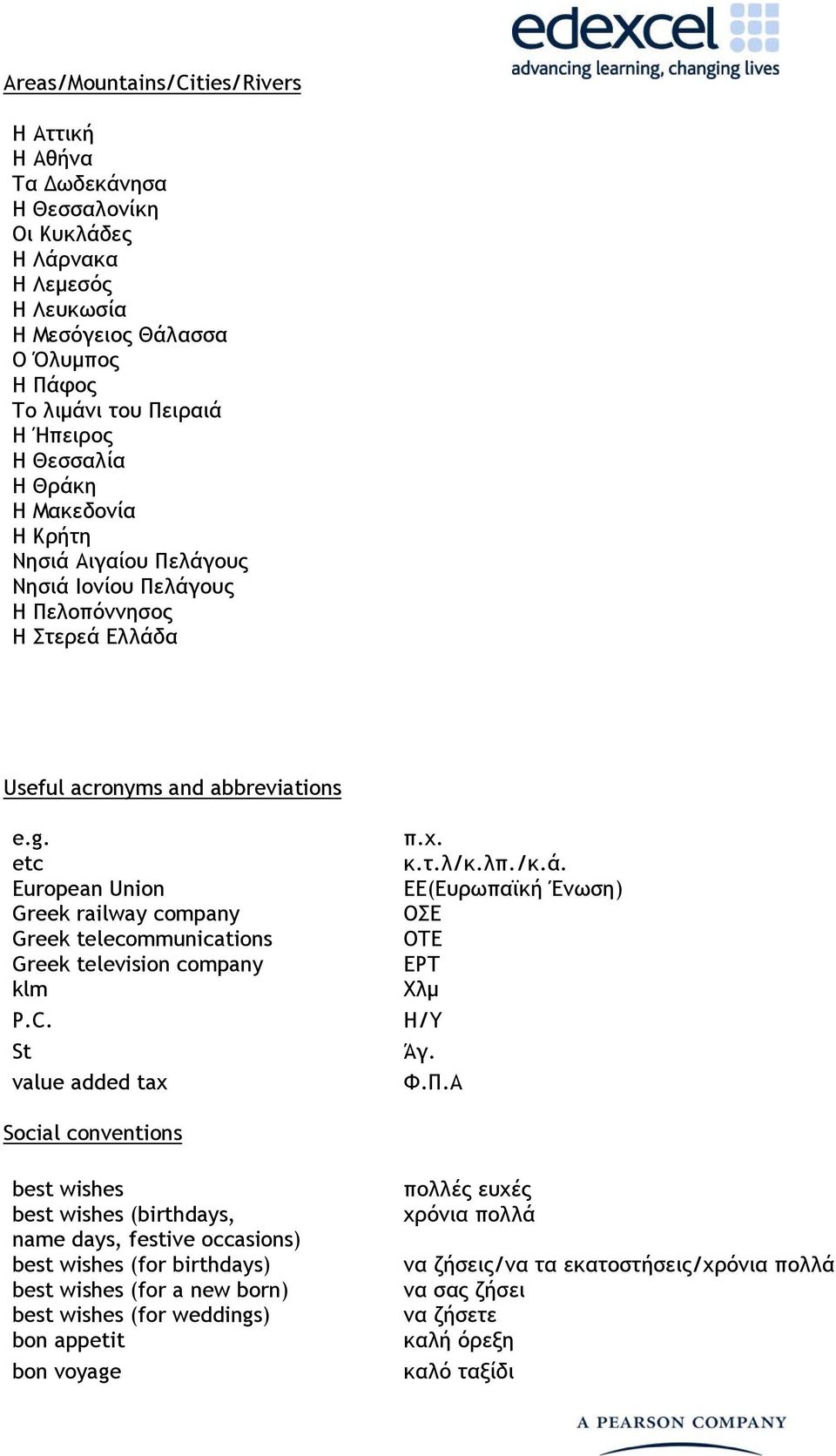 etc European Union Greek railway company Greek telecommunications Greek television company klm P.C. St value added tax π.χ. κ.τ.λ/κ.λπ./κ.ά. ΕΕ(Ευρωπαϊκή Ένωση) ΟΣΕ ΟΤΕ ΕΡΤ Χλµ Η/Υ Άγ. Φ.Π.