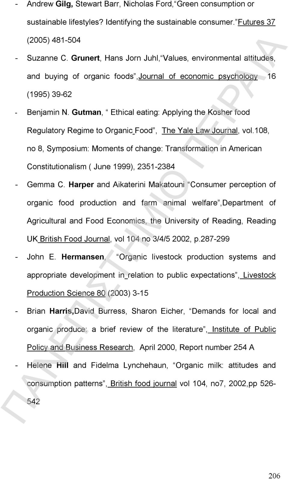 Gutman, Ethical eating: Applying the Kosher food Regulatory Regime to Organic Food, The Yale Law Journal, vol.