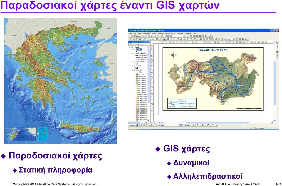 χάρτες Στατική πληροφορία GIS